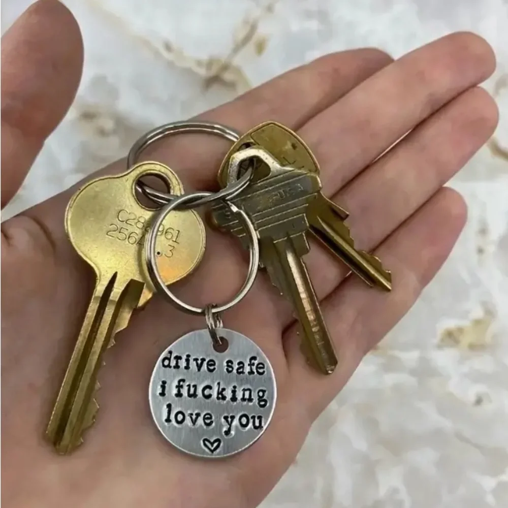 HUMOROUS & ADULT KEYCHAINS “DRIVE SAFE” MULTIPLE STYLES SEE PHOTOS